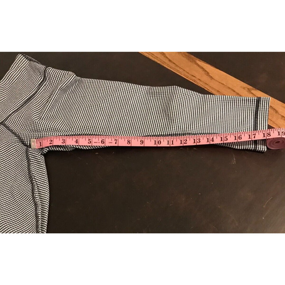 Lululemon Wunder Under Crop II (Roll Down) Gingham Luon White Black - Size 4 - Picture 3 of 9